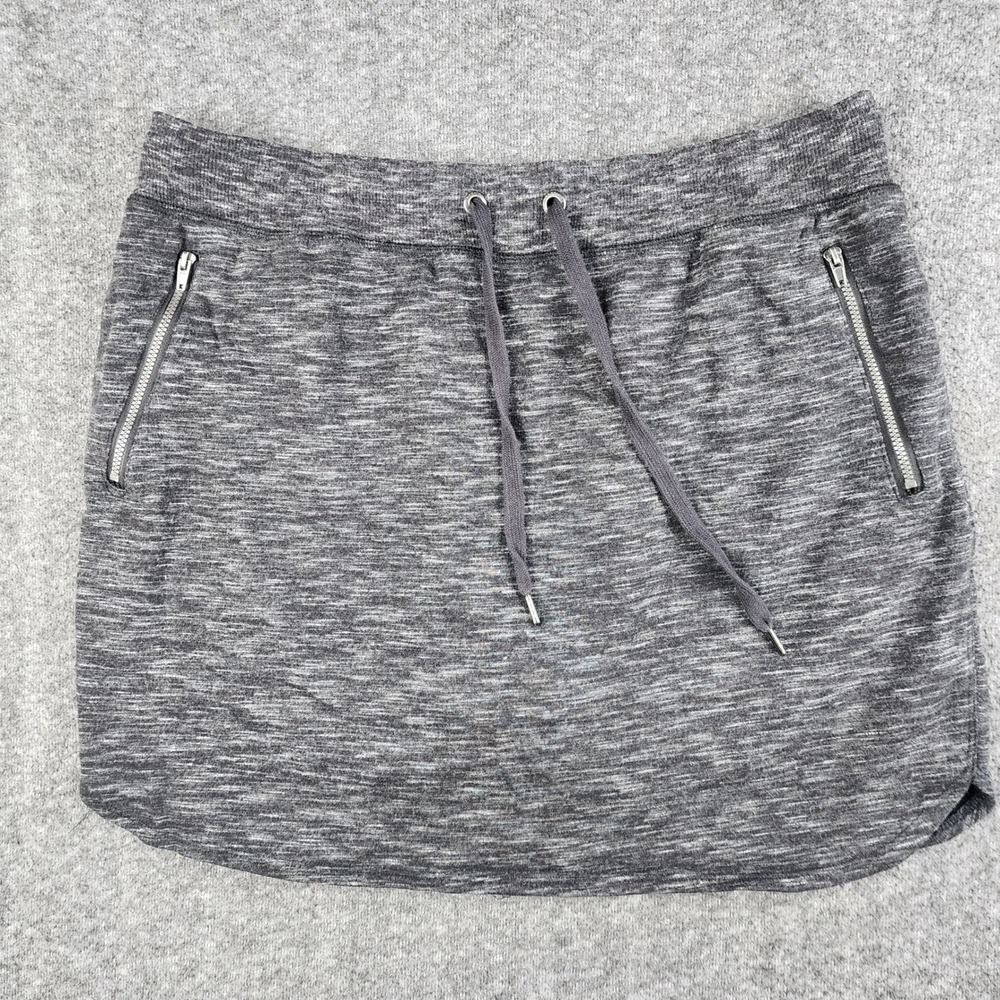 Green Tea Skort Women XL Charcoal Space‎ Dye Zipper Pockets Drawstring Athletic